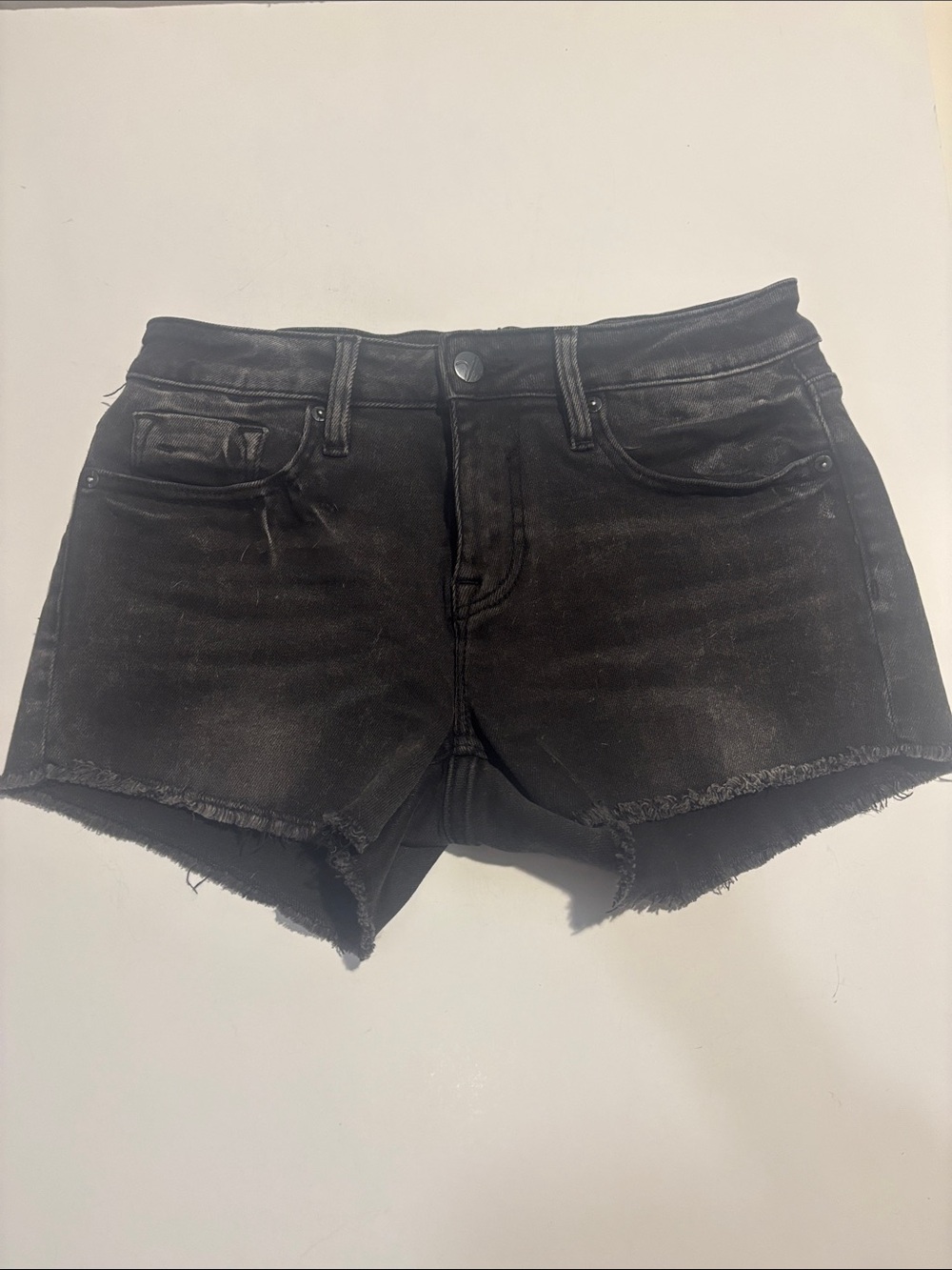 Vigoss Black Distressed Denim Cutoff Shorts